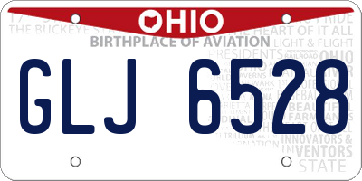 OH license plate GLJ6528