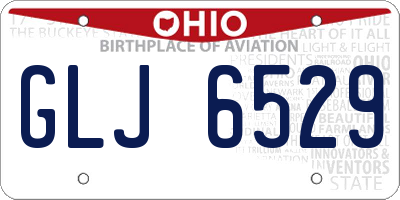 OH license plate GLJ6529