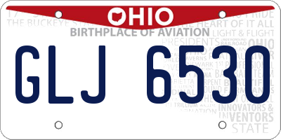 OH license plate GLJ6530