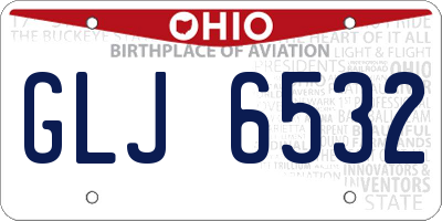 OH license plate GLJ6532