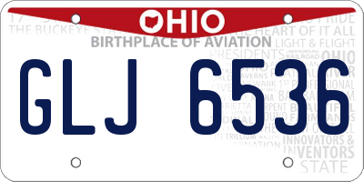 OH license plate GLJ6536