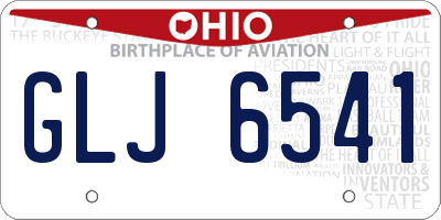 OH license plate GLJ6541