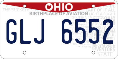 OH license plate GLJ6552