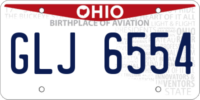 OH license plate GLJ6554