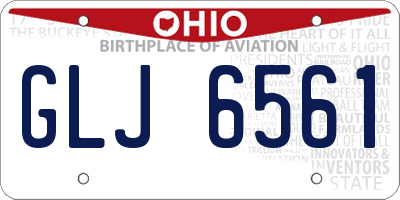 OH license plate GLJ6561