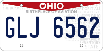 OH license plate GLJ6562
