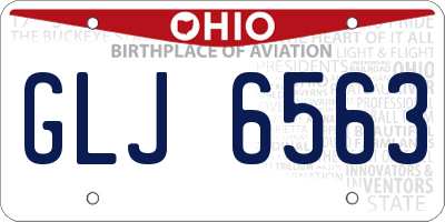 OH license plate GLJ6563
