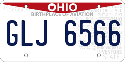 OH license plate GLJ6566