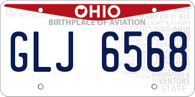OH license plate GLJ6568