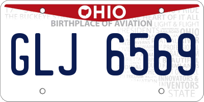 OH license plate GLJ6569