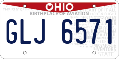 OH license plate GLJ6571