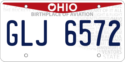 OH license plate GLJ6572