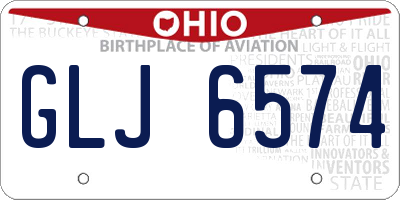OH license plate GLJ6574