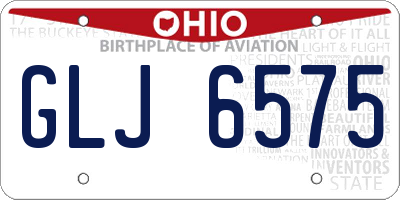 OH license plate GLJ6575