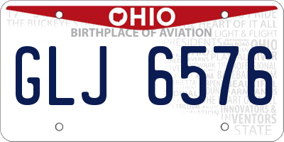 OH license plate GLJ6576