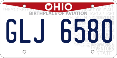OH license plate GLJ6580