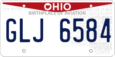 OH license plate GLJ6584