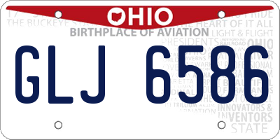 OH license plate GLJ6586
