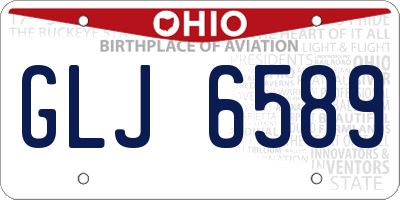 OH license plate GLJ6589