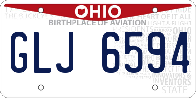 OH license plate GLJ6594