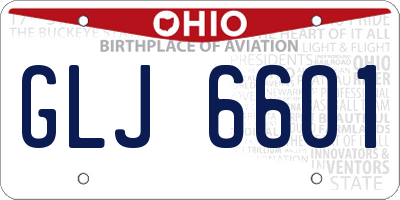 OH license plate GLJ6601