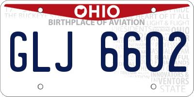 OH license plate GLJ6602