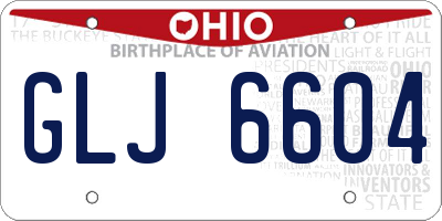 OH license plate GLJ6604