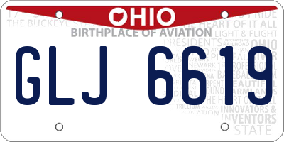 OH license plate GLJ6619