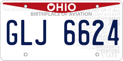 OH license plate GLJ6624