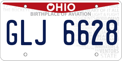 OH license plate GLJ6628