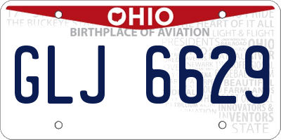 OH license plate GLJ6629