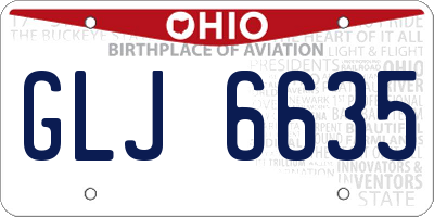 OH license plate GLJ6635