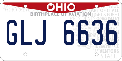 OH license plate GLJ6636