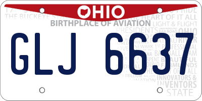 OH license plate GLJ6637
