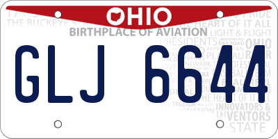 OH license plate GLJ6644