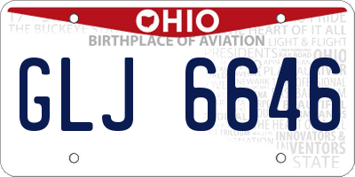 OH license plate GLJ6646