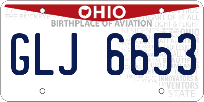 OH license plate GLJ6653