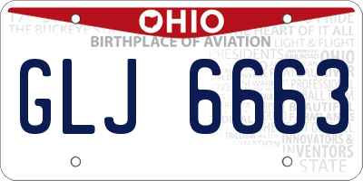 OH license plate GLJ6663