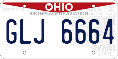 OH license plate GLJ6664