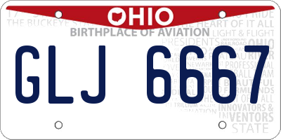OH license plate GLJ6667