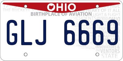 OH license plate GLJ6669