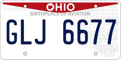 OH license plate GLJ6677