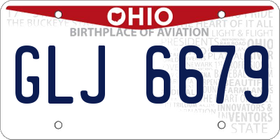 OH license plate GLJ6679