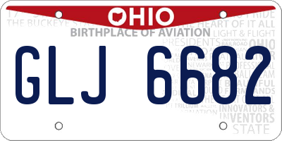 OH license plate GLJ6682