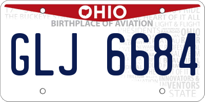OH license plate GLJ6684