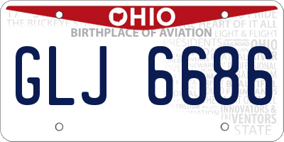 OH license plate GLJ6686