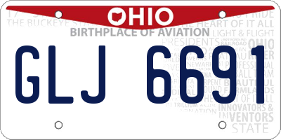 OH license plate GLJ6691