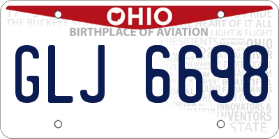 OH license plate GLJ6698
