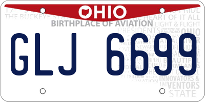 OH license plate GLJ6699