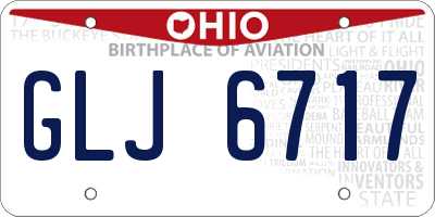 OH license plate GLJ6717